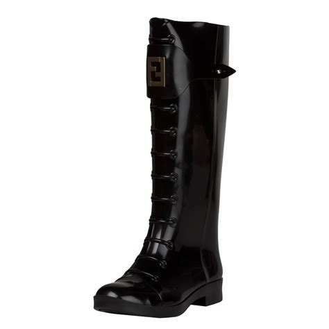 fendi thigh high boots replica|fendi lace up rain boots.